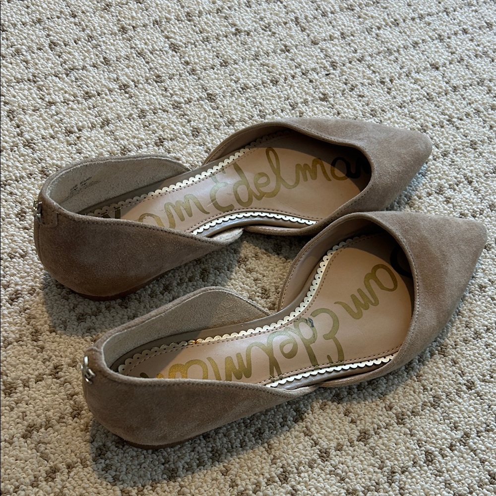 Sam Edelman Women's Taupe Suede Flats